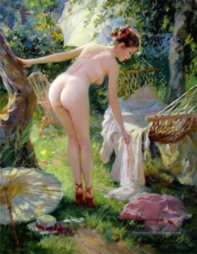 Belle femme KR 072 Impressionist Peinture à l'huile